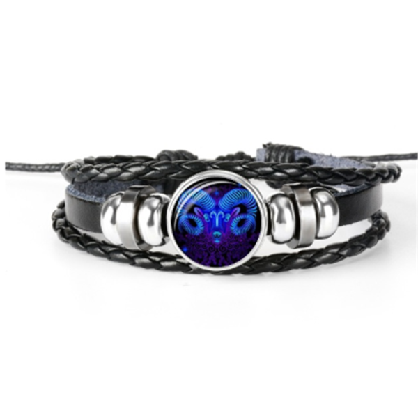 Zodiac Signs Bracelet Braided Design Bracelet For Men Women Kids