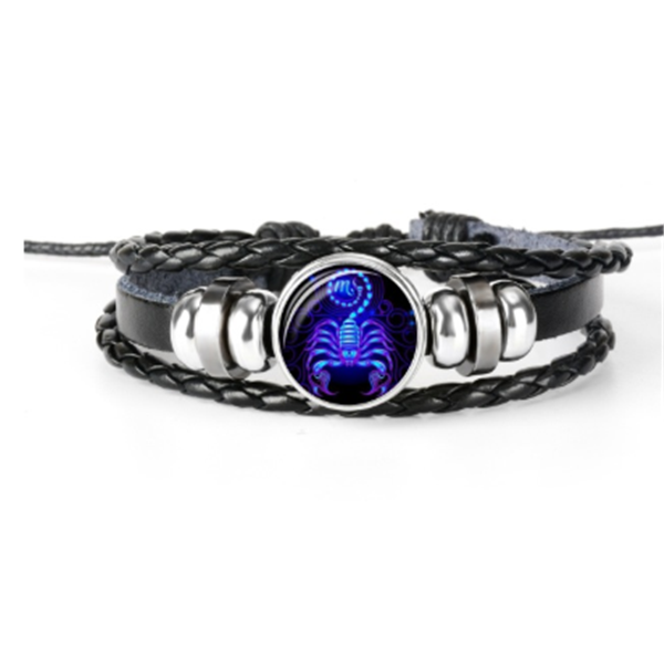Zodiac Signs Bracelet Braided Design Bracelet For Men Women Kids