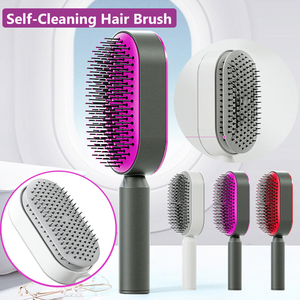 Self Cleaning Hair Brush For Women  Anti Static